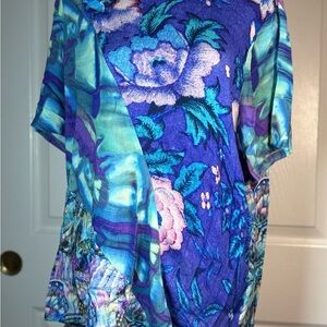 Vibrant Floral Women's Blouse